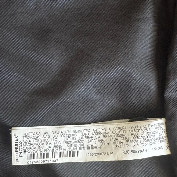 Zara Camel Coat with Black Lining - Picture 6 of 9